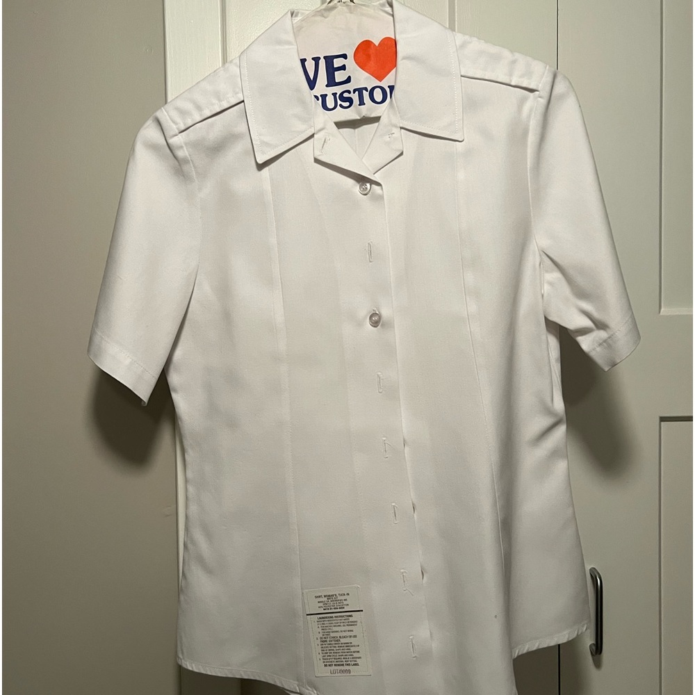 Woman’s ASU/Army Service Uniform button-down top/blouse, short sleeve, tuck-in